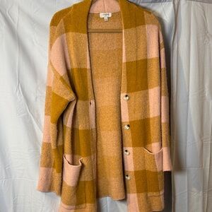 Umgee Checkered Cardigan Small